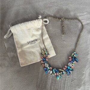 J. Crew Multicolor Crystal Statement Necklace